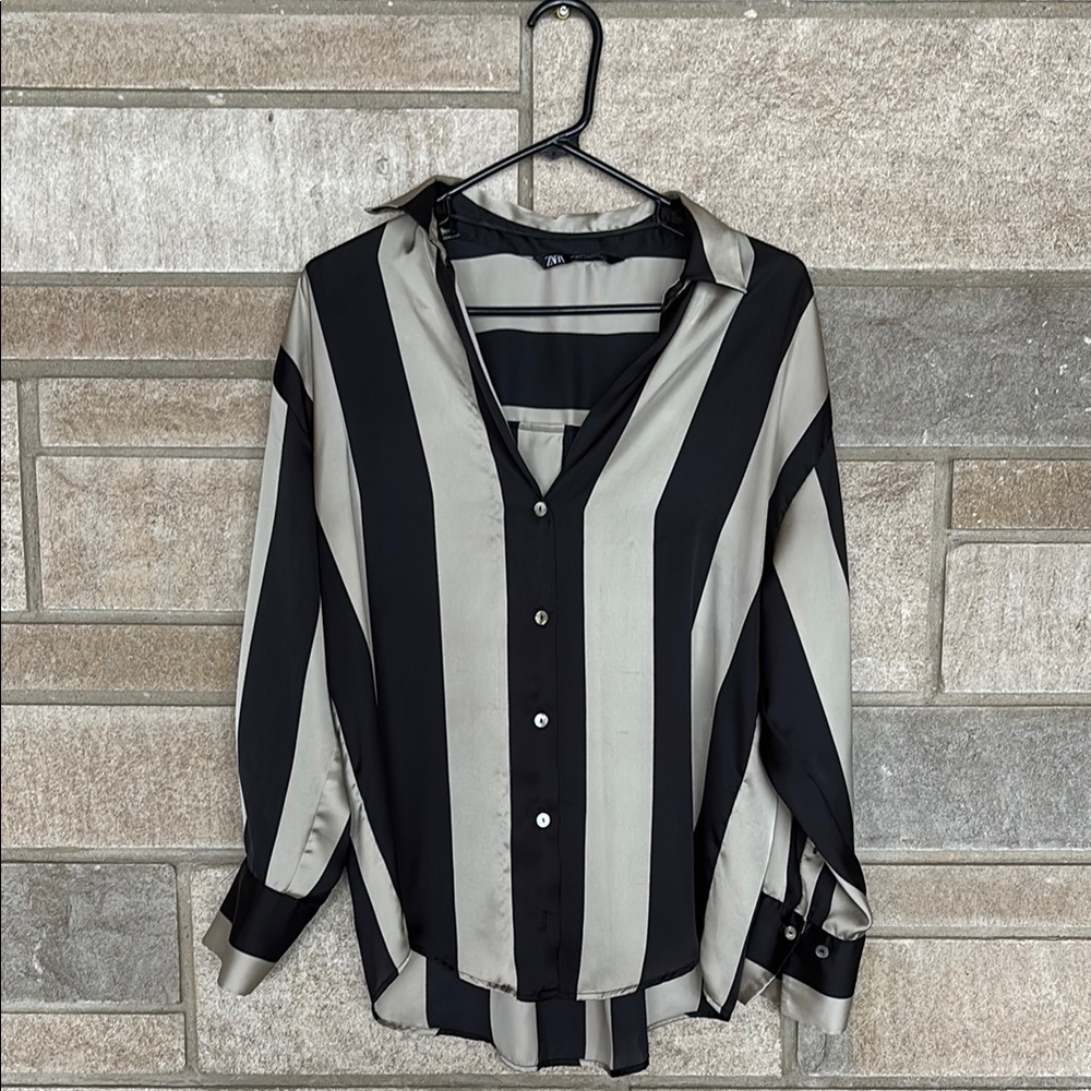 Zara satin blouse